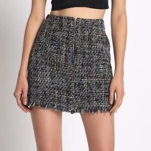 Sans Souci Tweed Black Mini Skirt
